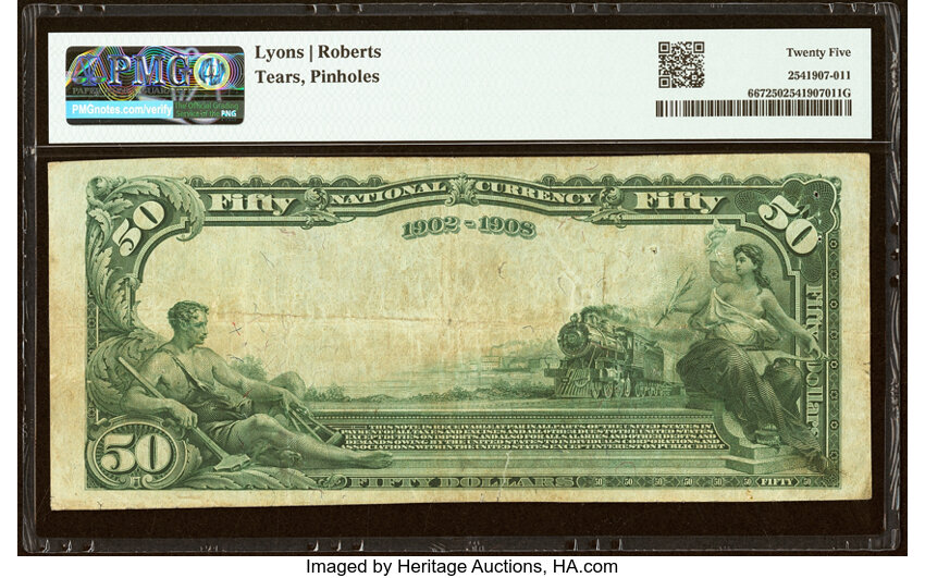 1902 $50  3rd Charter Period, 2nd Issue, Date Back (Fr. 667) thumbnail 14