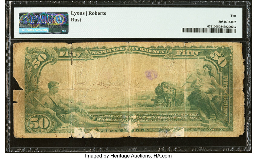 1902 $50  3rd Charter Period, 3rd Issue, Plain Back (Fr. 675) thumbnail 7