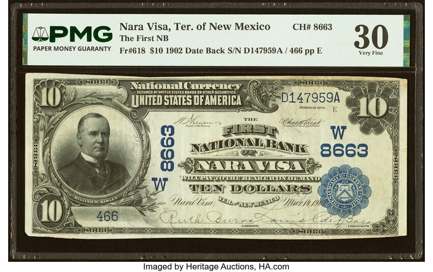 1902 $10  3rd Charter Period, 2nd Issue, Date Back (Fr. 618) thumbnail 4