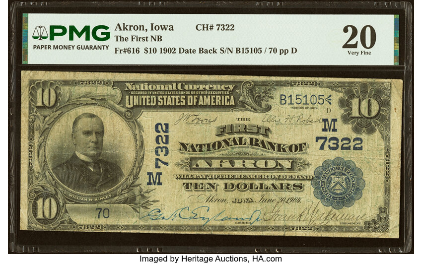 1902 $10  3rd Charter Period, 2nd Issue, Date Back (Fr. 616) thumbnail 5