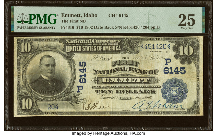 1902 $10  3rd Charter Period, 2nd Issue, Date Back (Fr. 616) thumbnail 8