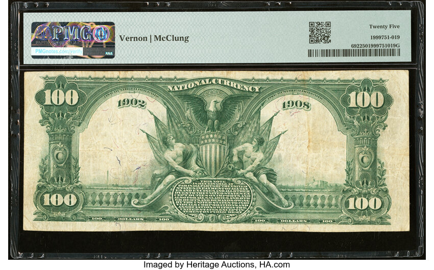 1902 $100  3rd Charter Period, 2nd Issue, Date Back (Fr. 692) thumbnail 5
