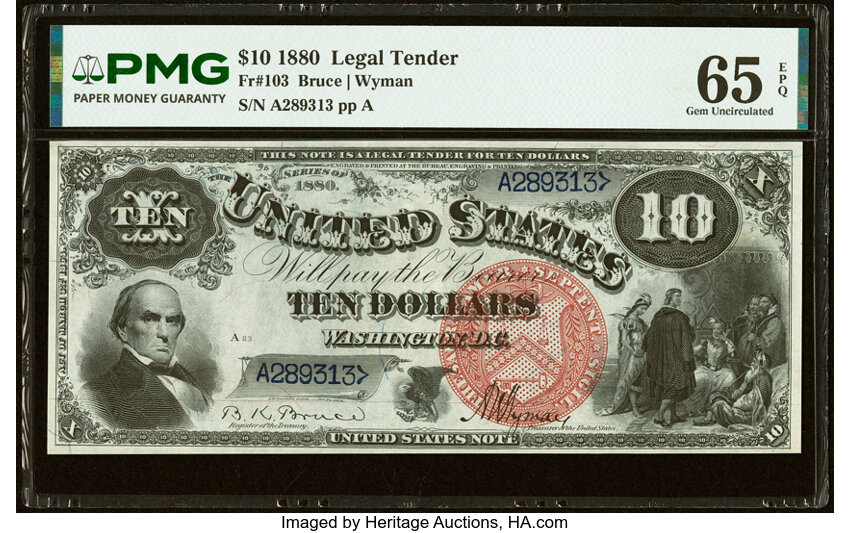 1880 $10  (Fr. 103) thumbnail 2