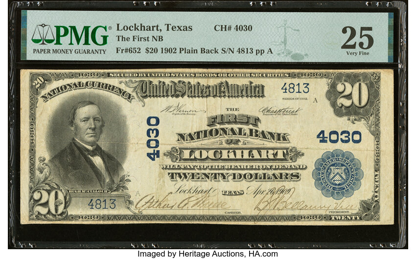 1902 $20  3rd Charter Period, 3rd Issue, Plain Back (Fr. 652) thumbnail 5