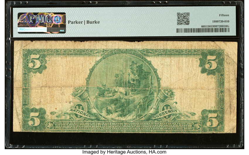 1902 $5  3rd Charter Period, 3rd Issue, Plain Back (Fr. 605) thumbnail 18