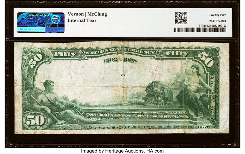 1902 $50  3rd Charter Period, 2nd Issue, Date Back (Fr. 670) thumbnail 12