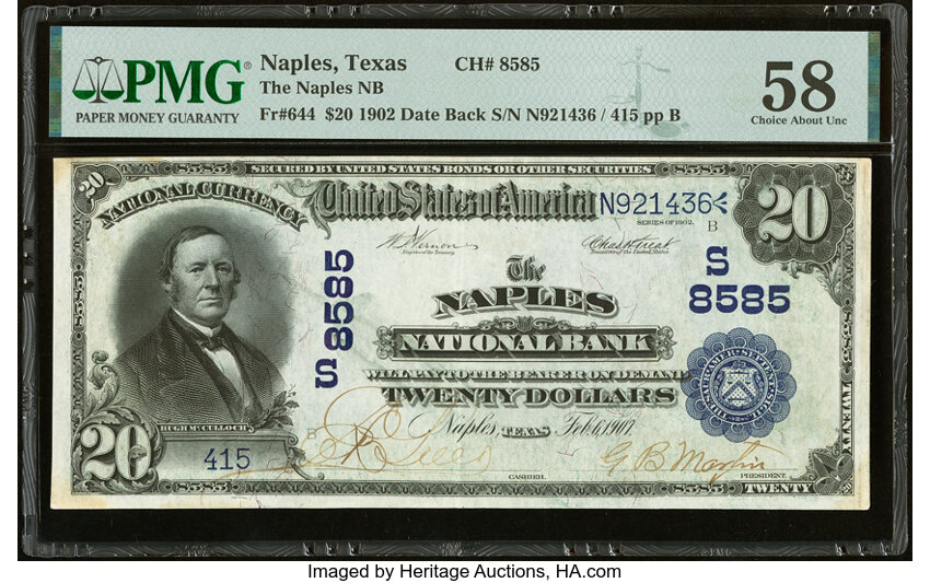 1902 $20  3rd Charter Period, 2nd Issue, Date Back (Fr. 644) thumbnail 4