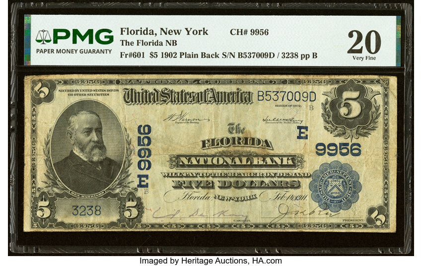 1902 $5  3rd Charter Period, 3rd Issue, Plain Back (Fr. 601) thumbnail 4