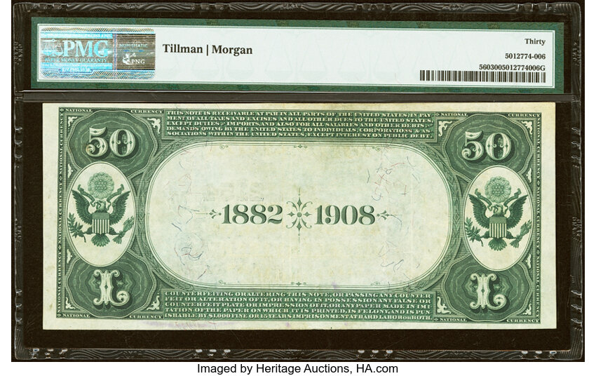 1882 $50  2nd Charter Period, 2nd Issue, Date Back (Fr. 560) thumbnail 5
