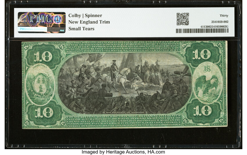 Original $10  1st Charter Period, Seal With Rays (Fr. 412) thumbnail 8