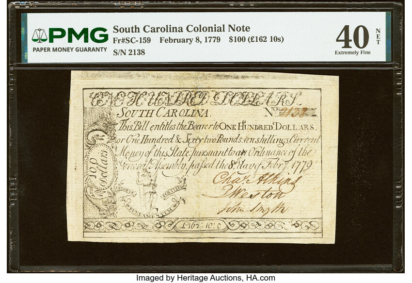 Feb 8, 1779 $100  South Carolina (Fr. SC159) thumbnail 2