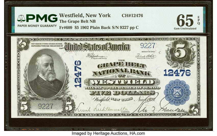 1902 $5  3rd Charter Period, 3rd Issue, Plain Back (Fr. 609) thumbnail 4