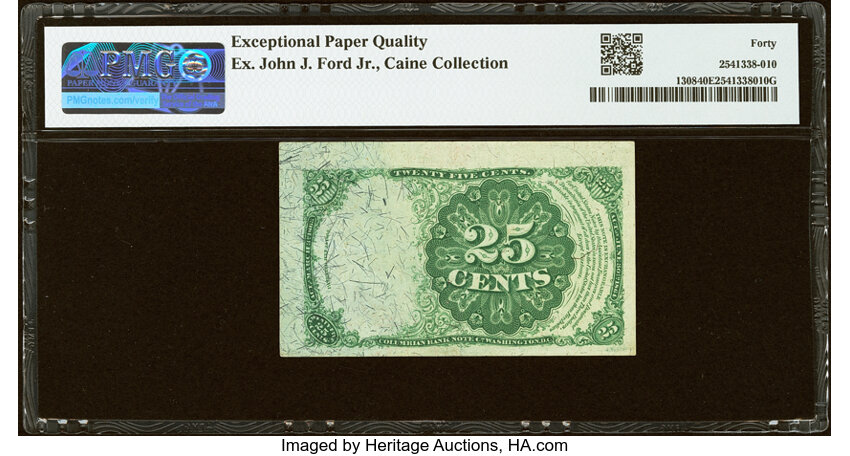  25c Bust of Robert Walker (Fr. 1308) thumbnail 18