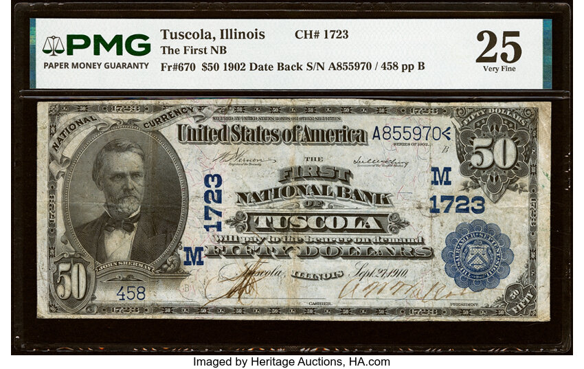 1902 $50  3rd Charter Period, 2nd Issue, Date Back (Fr. 670) thumbnail 2