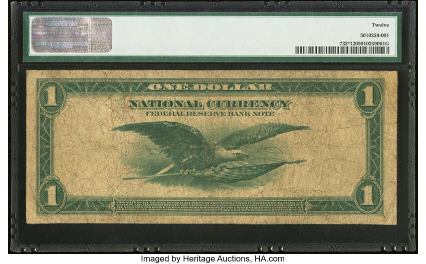 1918 $1  St. Louis, Star Replacement (Fr. 732*) thumbnail 2