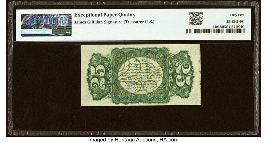  25c Bust of Wm.Fessenden (Fr. 1295) thumbnail 9