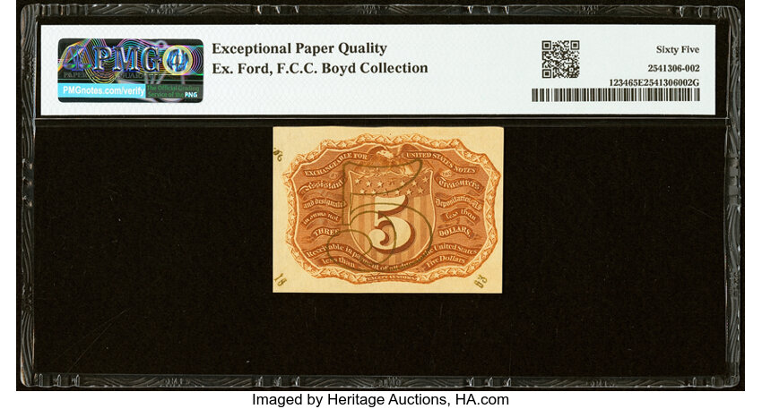  5c Head of George Washington in Bronze Oval Frame (Fr. 1234) thumbnail 5