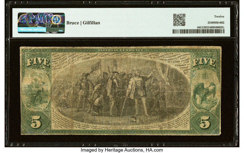 1875 $5  1st Charter Period, Scalloped Seal (Fr. 405) thumbnail 17
