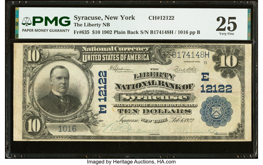 1902 $10  3rd Charter Period, 3rd Issue, Plain Back (Fr. 635) thumbnail 5