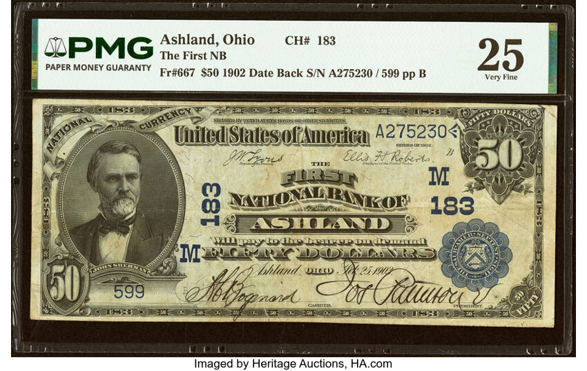 1902 $50  3rd Charter Period, 2nd Issue, Date Back (Fr. 667) thumbnail 2