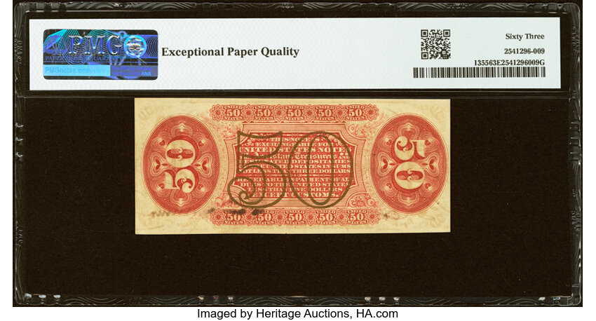  50c Seated Figure of Justice (Fr. 1355) thumbnail 17