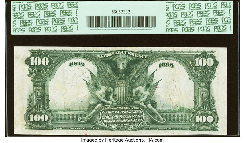 1902 $100  3rd Charter Period, 2nd Issue, Date Back (Fr. 693) thumbnail 4