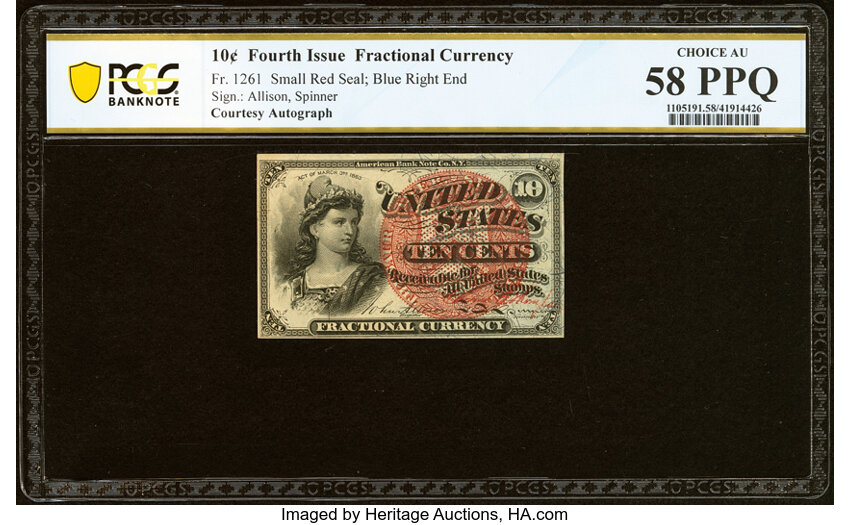  10c Bust of Liberty (Fr. 1261) thumbnail 4