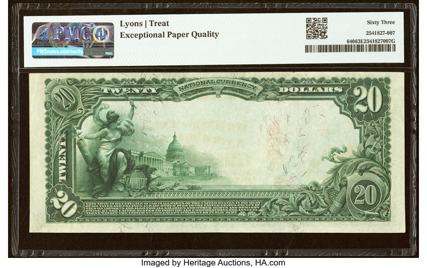 1902 $20  3rd Charter Period, 1st Issue, Red Seal (Fr. 640) thumbnail 5