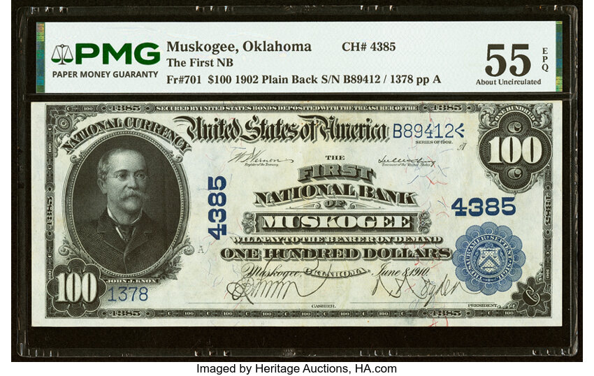 1902 $100  3rd Charter Period, 3rd Issue, Plain Back (Fr. 701) thumbnail 3
