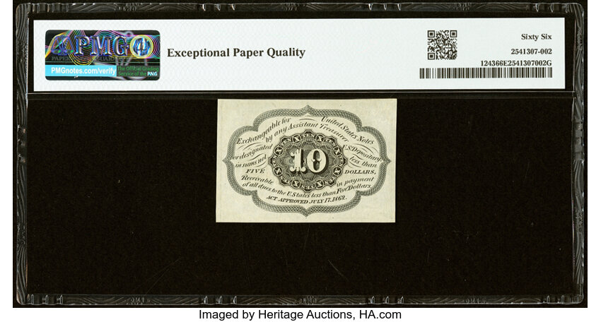  10c Washington Postage Stamp Obverse (Fr. 1243) thumbnail 7