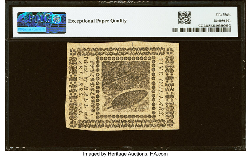 May 9, 1776 $5  Continental Congress (Fr. CC35) thumbnail 6