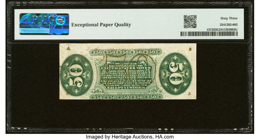  50c Seated Figure of Justice (Fr. 1373) thumbnail 6