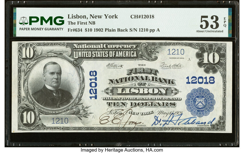1902 $10  3rd Charter Period, 3rd Issue, Plain Back (Fr. 634) thumbnail 5
