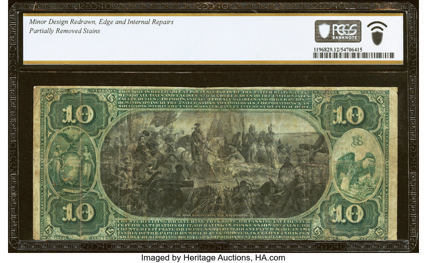 1875 $10  1st Charter Period, Scalloped Seal (Fr. 420) thumbnail 8