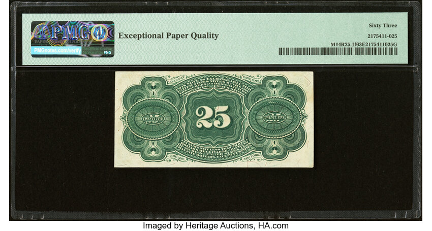  25c Bust of George Washington (Fr. 1302) thumbnail 7
