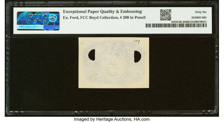 5c Head of George Washington in Bronze Oval Frame (Fr. 1232) CU67 thumbnail 4