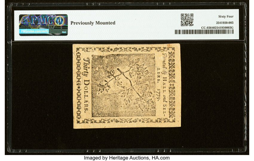 Jan 14, 1779 $30  Continental Congress (Fr. CC93) thumbnail 4
