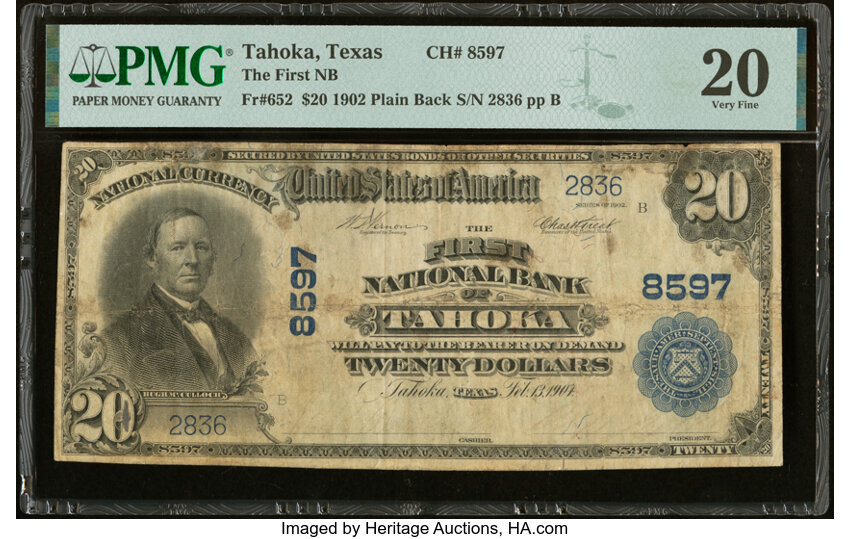 1902 $20  3rd Charter Period, 3rd Issue, Plain Back (Fr. 652) thumbnail 8