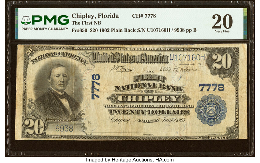 1902 $20  3rd Charter Period, 3rd Issue, Plain Back (Fr. 650) thumbnail 6