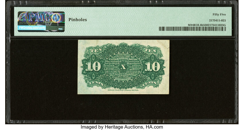  10c Bust of Liberty (Fr. 1261) thumbnail 13