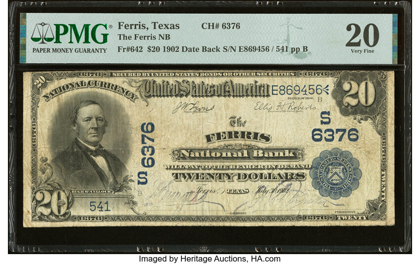 1902 $20  3rd Charter Period, 2nd Issue, Date Back (Fr. 642) thumbnail 5