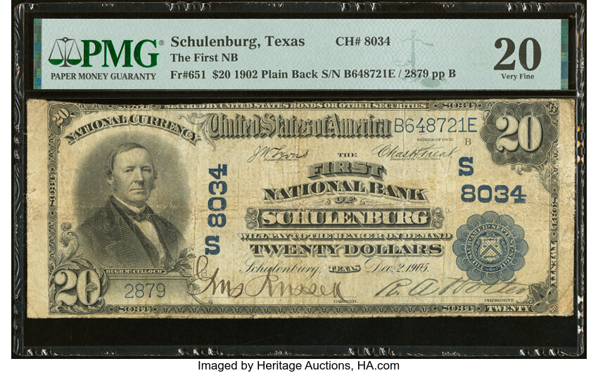 1902 $20  3rd Charter Period, 3rd Issue, Plain Back (Fr. 651) thumbnail 2