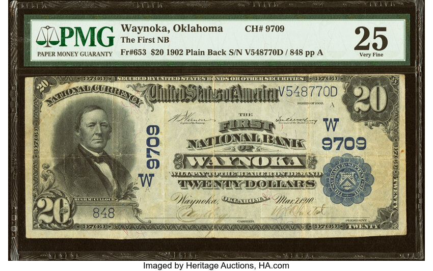 1902 $20  3rd Charter Period, 3rd Issue, Plain Back (Fr. 653) thumbnail 4