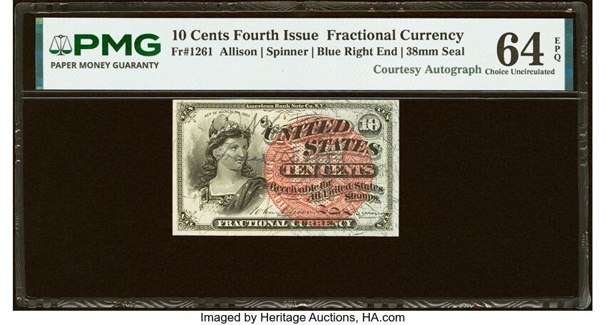  10c Bust of Liberty (Fr. 1261) thumbnail 5