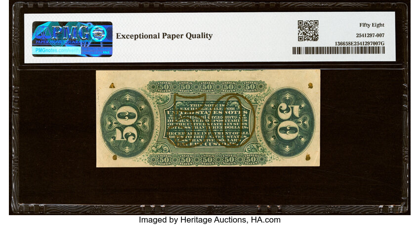  50c Seated Figure of Justice (Fr. 1366) thumbnail 5
