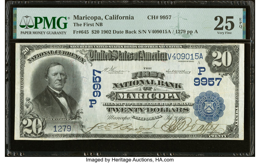 1902 $20  3rd Charter Period, 2nd Issue, Date Back (Fr. 645) thumbnail 4
