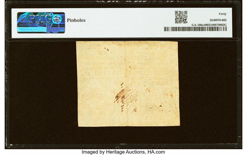 Jun 8, 1777 $4  Georgia (Fr. GA106a) thumbnail 3