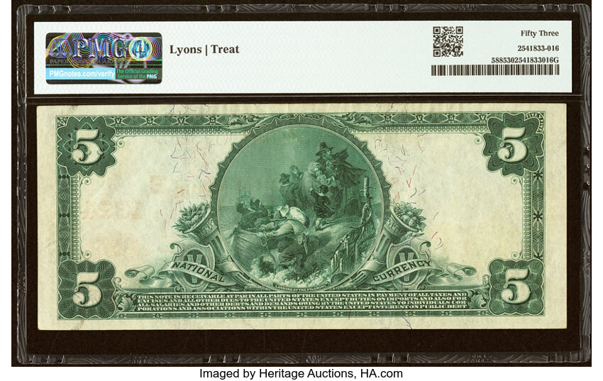 1902 $5  3rd Charter Period, 1st Issue, Red Seal (Fr. 588) thumbnail 9