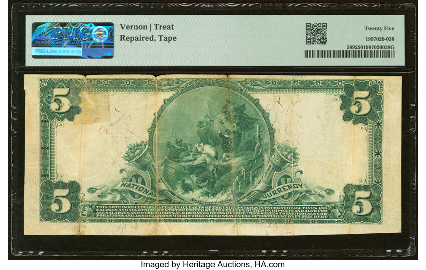 1902 $5  3rd Charter Period, 1st Issue, Red Seal (Fr. 589) thumbnail 10