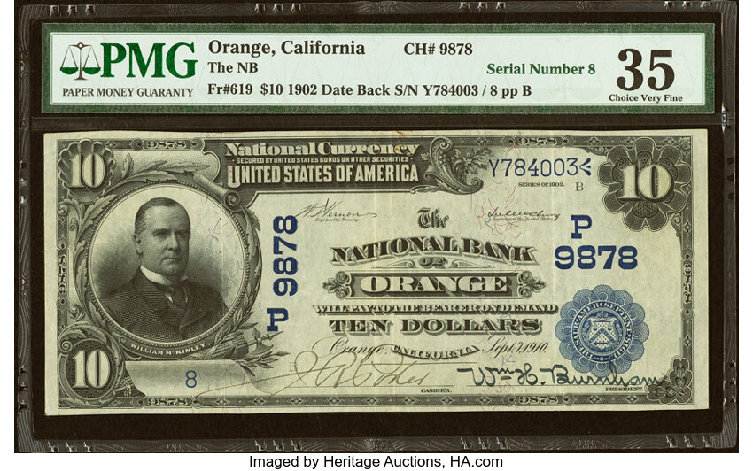 1902 $10  3rd Charter Period, 2nd Issue, Date Back (Fr. 619) thumbnail 7